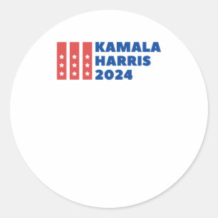 Pegatina Redonda Kamala Harris por el presidente - Votar las elecci