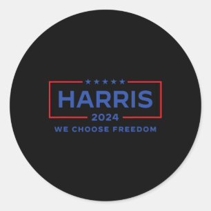 Pegatina Redonda Kamala Harris por la libertad de elección del pres