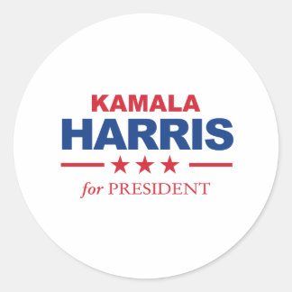 Pegatina Redonda Kamala Harris por la presidencia -