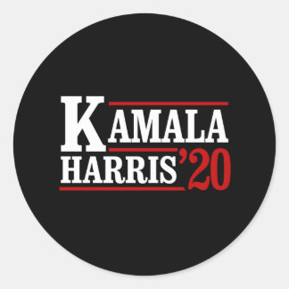 Pegatina Redonda Kamala Harris por la presidencia en 2020 - blanco 