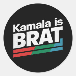Pegatina Redonda Kamala is Brat