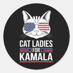 Pegatina Redonda Kamala Para Presidente - Universidad de la Señora