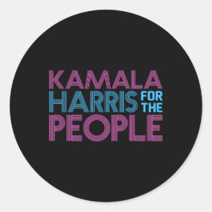 Pegatina Redonda Kamala Por El Vicepresidente Del Pueblo Harris