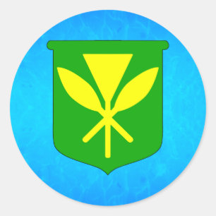 Pegatina Redonda Kanaka Maoli