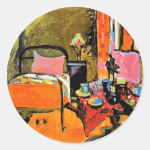 Pegatina Redonda Kandinsky - Dormitorio en Aintmillerstrasse,