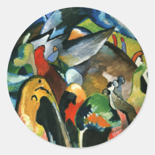 Pegatina Redonda Kandinsky - Improvisación 19A