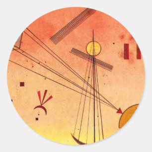 Pegatina Redonda Kandinsky - Ligero adjunto
