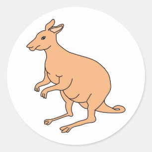 Pegatina Redonda Kangaroo