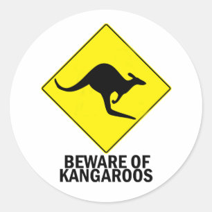 Pegatina Redonda Kangaroos