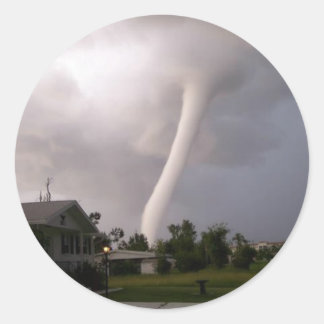 Pegatina Redonda Kansas Tornado