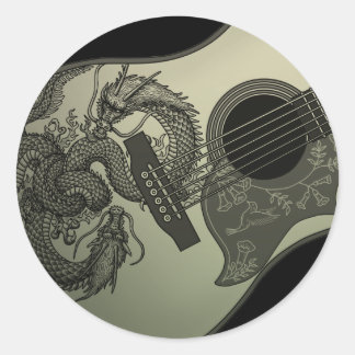 Pegatina Redonda Karami ryuu guitar 1