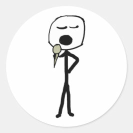 Pegatina Redonda Karaoke