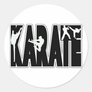 PEGATINA REDONDA KARATE