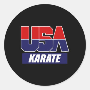 Pegatina Redonda Karate2
