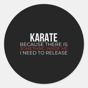 Pegatina Redonda Karate Artes marciales japonesas Artes marciales d