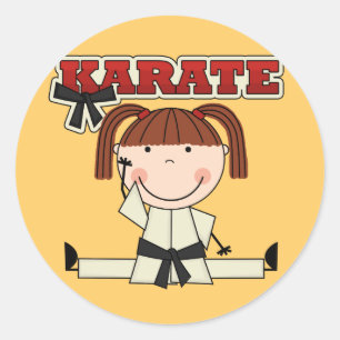 Pegatina Redonda KARATE - camisetas y regalos triguenos del chica