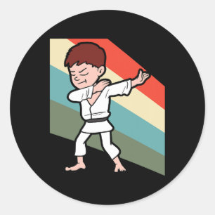Pegatina Redonda Karate Judo Jujutsu Taekwondo Kickboxing Dabbing D
