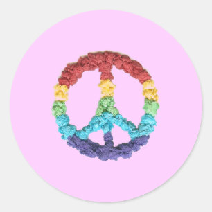 Pegatina Redonda Karate Kat Graphics peace sticker