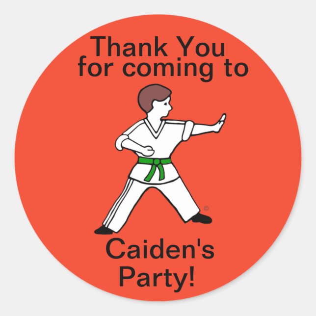 Pegatina Redonda Karate Kid 11 pegatinas de artes marciales persona (Anverso)
