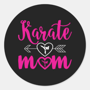 Pegatina Redonda Karate Mama Funny Orgullosa Madre