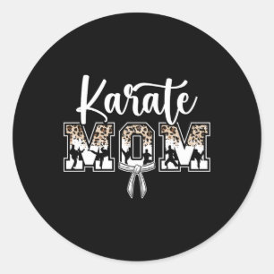Pegatina Redonda Karate Mom Karate Mama Karate Madre
