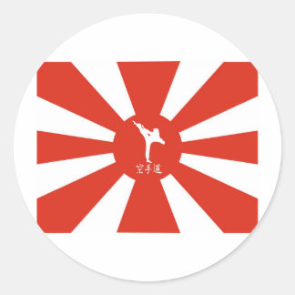 Pegatina Redonda Karate Rays