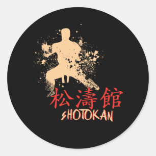 Pegatina Redonda Karate Shotokan
