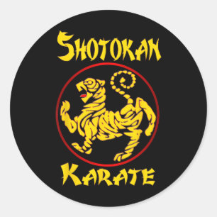 Pegatina Redonda Karate Shotokan Tiger Martial Arts