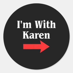 Pegatina Redonda Karen Halloween Costume