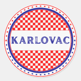 Pegatina Redonda Karlovac City Pride Emblem – Croatian Identity
