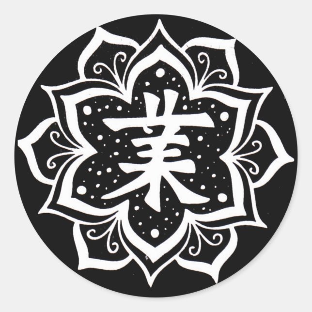 Pegatina Redonda Karma (Anverso)