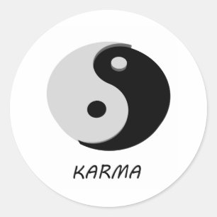 Pegatina Redonda Karma Ying Yang