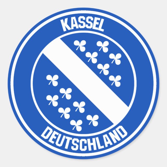 Pegatina Redonda Kassel Round Emblem (Anverso)
