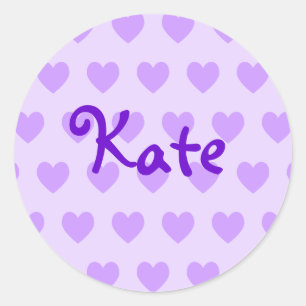 Pegatina Redonda Kate en morado