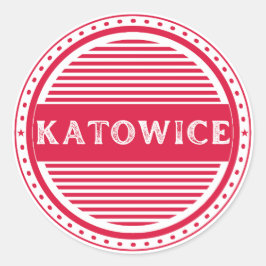Pegatina Redonda Katowice City Pride Emblem – Polish Identity