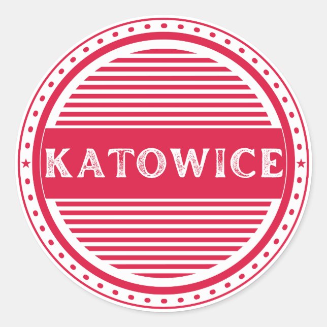 Pegatina Redonda Katowice City Pride Emblem – Polish Identity (Anverso)