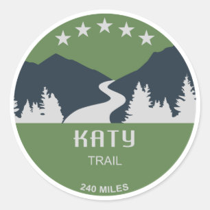 Pegatina Redonda Katy Trail