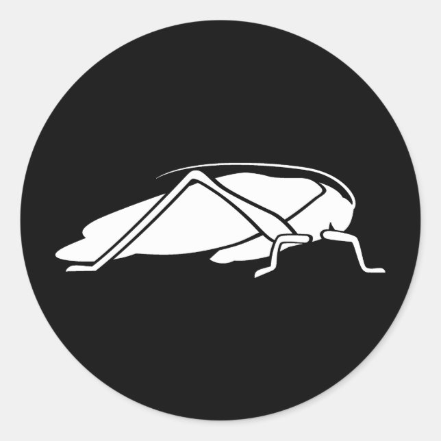 Pegatina Redonda Katydid (Anverso)