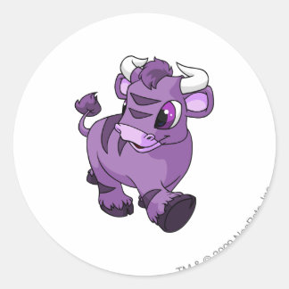 Pegatina Redonda Kau Purple