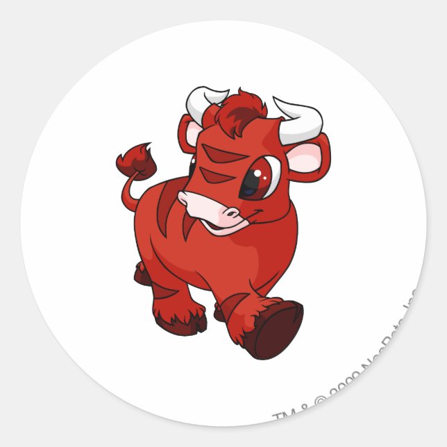 Pegatina Redonda Kau Red (Anverso)