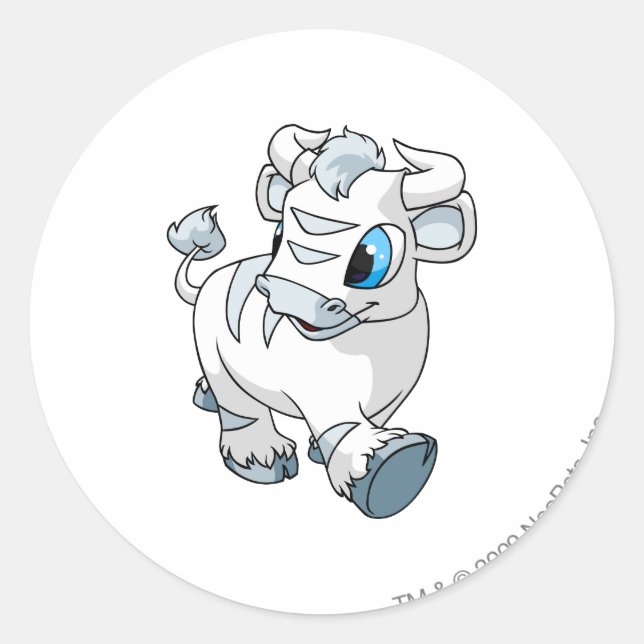 Pegatina Redonda Kau White (Anverso)