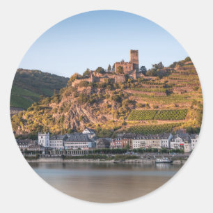 Pegatina Redonda Kaub am Rhein Alemania