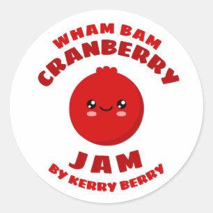 Pegatina Redonda Kawaii Cranberry Jam