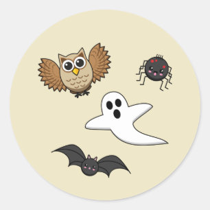 Pegatina Redonda Kawaii Creepy Night Creations Set