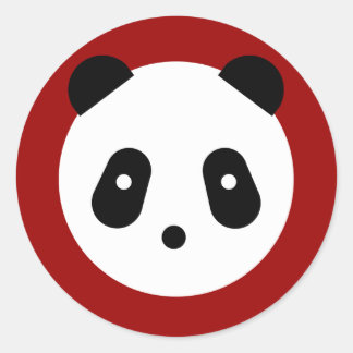 Pegatina Redonda Kawaii ~ Cute Panda Face