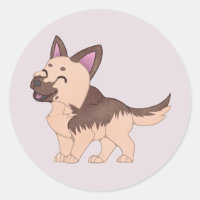 Kawaii German Shepherd Dog