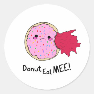 Pegatina Redonda Kawaii Jam Donut Cómeme