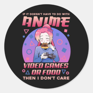 Pegatina Redonda Kawaii Otaku Japón M