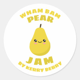 Pegatina Redonda Kawaii Pear Jam