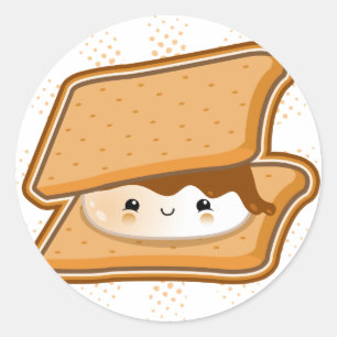 Pegatina Redonda Kawaii Smore